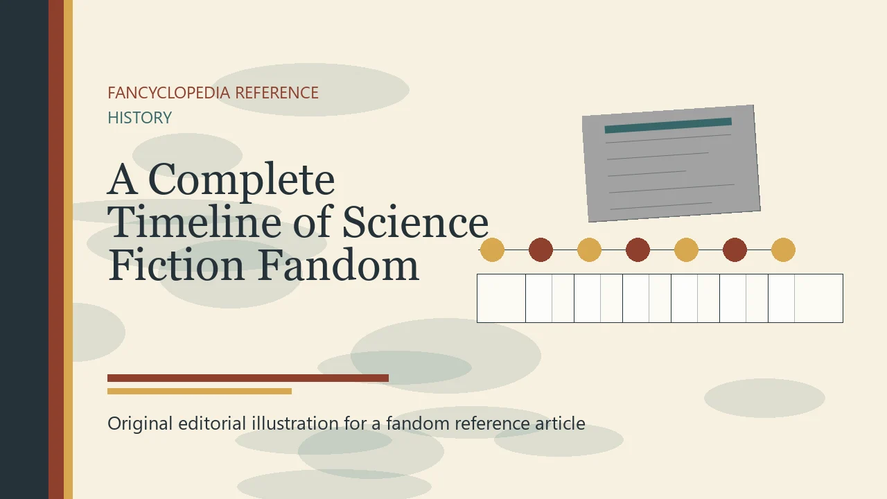 A Complete Timeline of Science Fiction Fandom editorial illustration