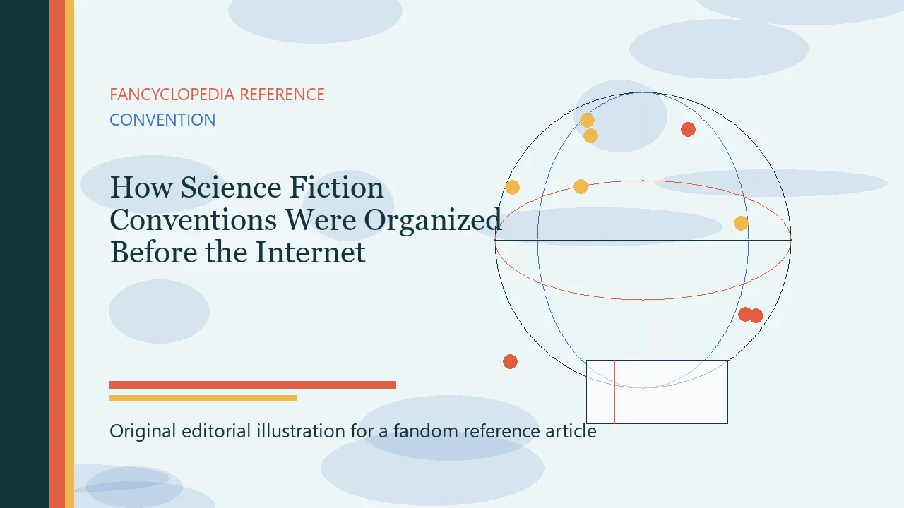 How Science Fiction Conventions Were Organized Before the Internet editorial illustration