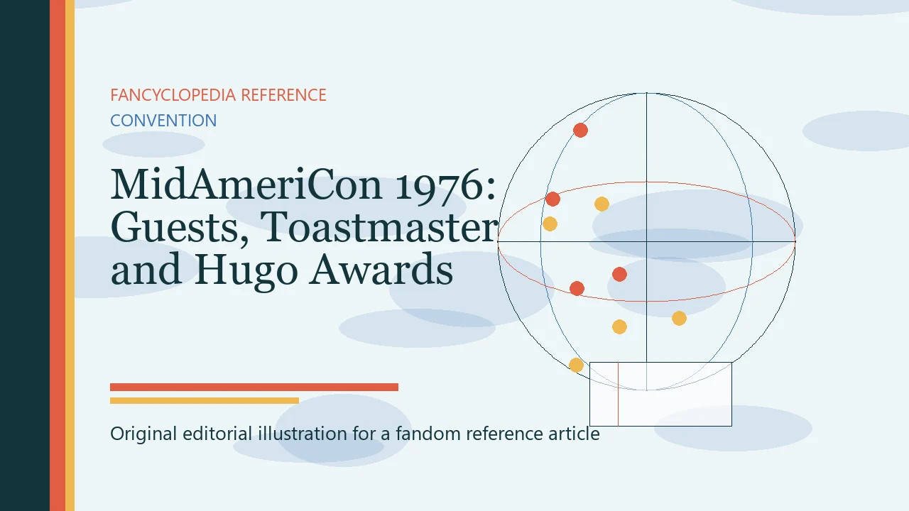 MidAmeriCon 1976: Guests, Toastmaster and Hugo Awards editorial illustration