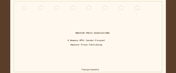 A Women’s APA: Gender-Focused Amateur Press Publishing